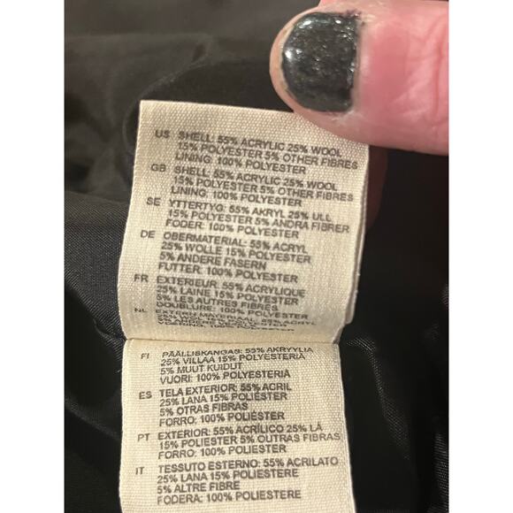 H&M Green Plaid Wool Blazer Jacket Size 10 dark academia old money preppy tartan - Picture 6 of 7